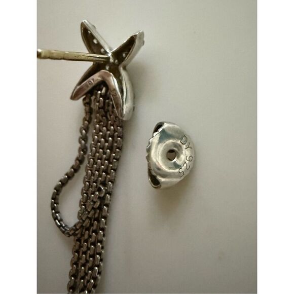David yurman diamond x tassel earring 18k and 925 - Picture 7 of 11